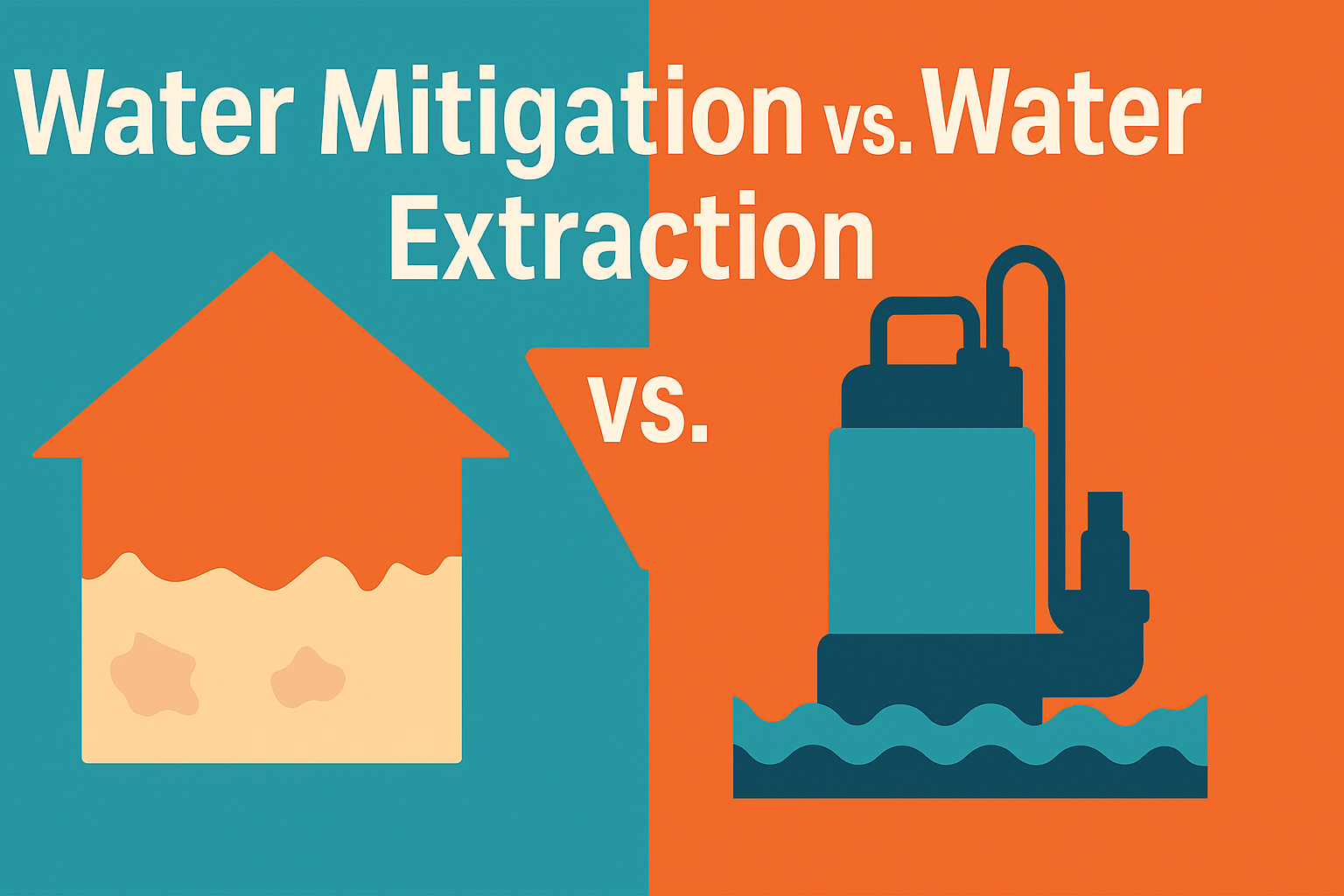Water Mitigation vs Water Extraction Feature Image