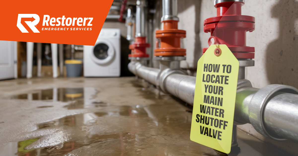 finding main water shut off valve