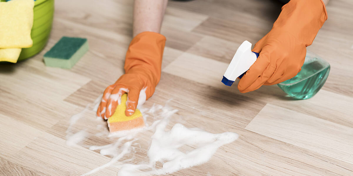 water damaged floorboards