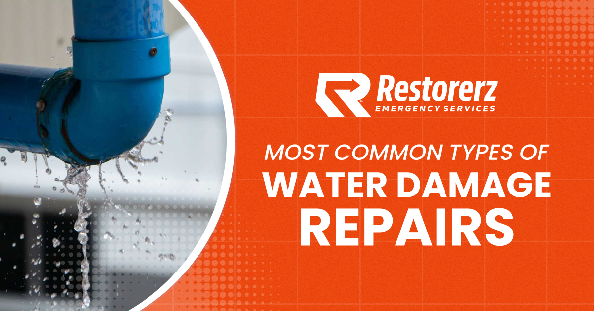 Most Common Types of Water Damage Repairs