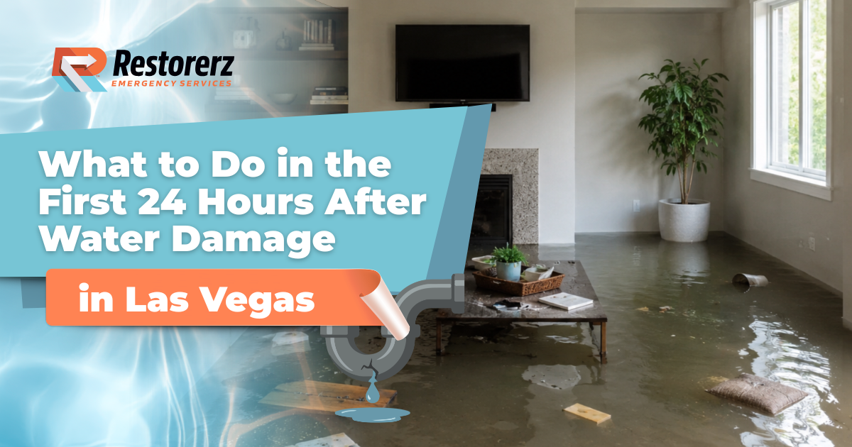 What to Do in the First 24 Hours After Water Damage in Las Vegas?