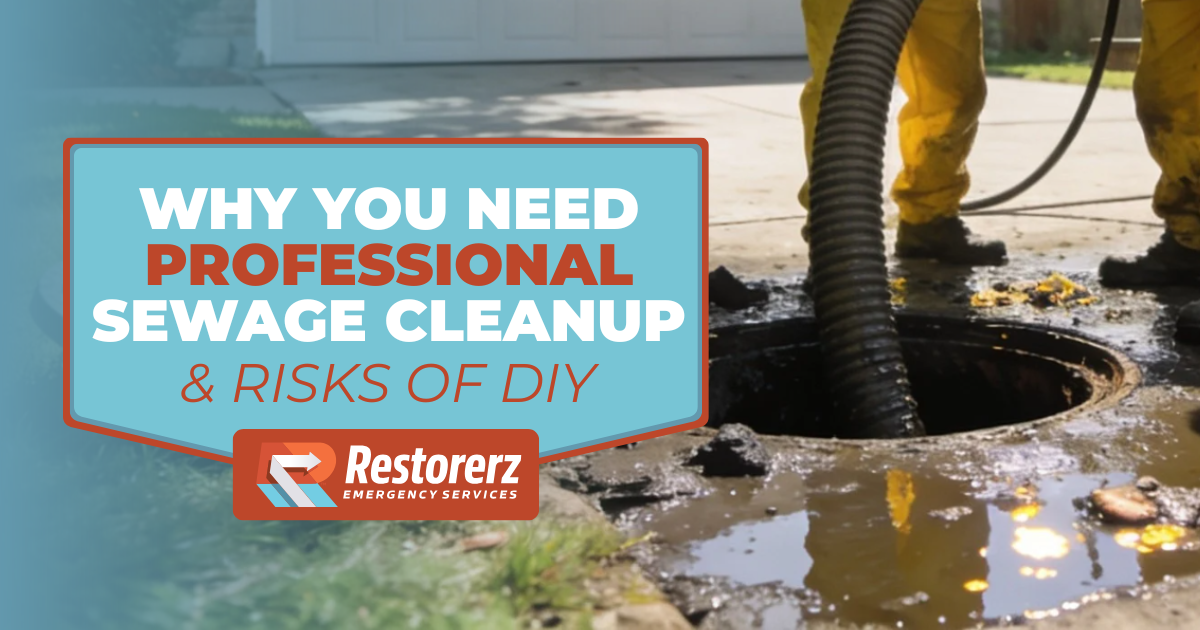 Why You Need Professional Sewage Cleanup: Risks of DIY
